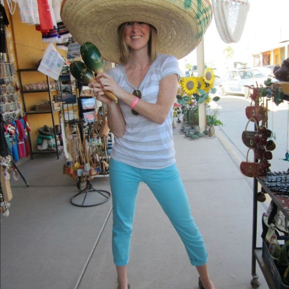 Tiffany Blue cropped denim - Picture 2 of 2